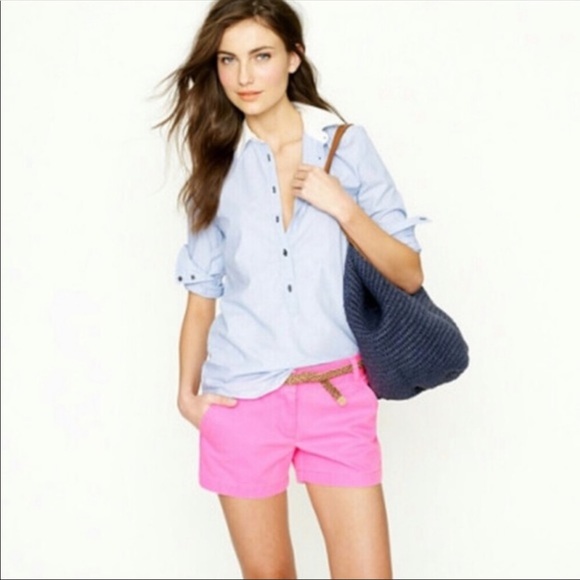 J. Crew Pants - NWT. j.crew. Hot/Neon Pink Broken-in Chino Shorts
